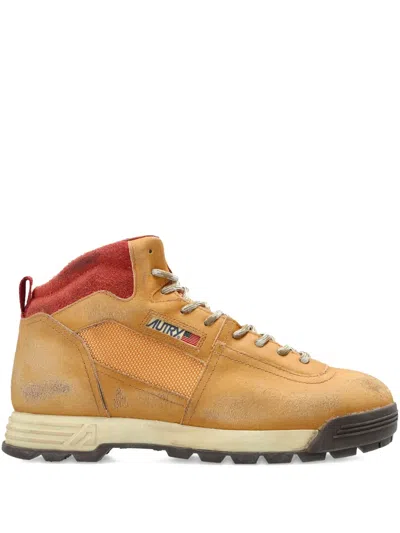 Autry Malga Mid Lace-up Boots In Brown