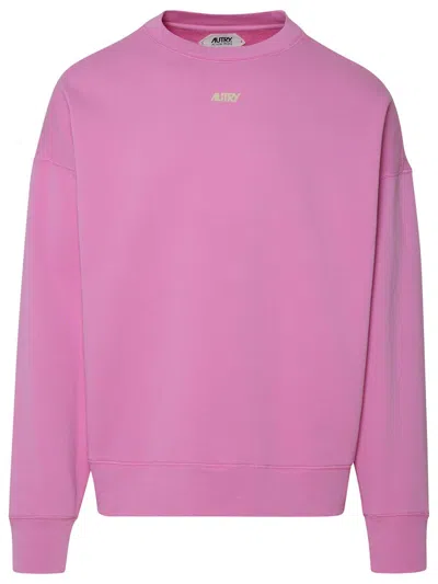 Autry Mallow Cotton Sweatshirt In Pink & Purple