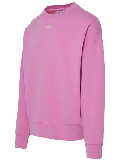 Autry Mallow Cotton Sweatshirt In Pink