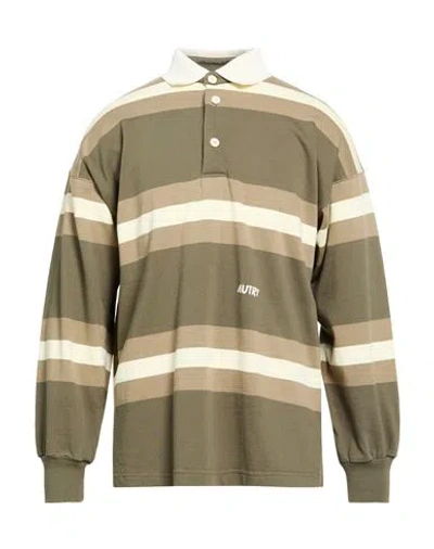 Autry Man Polo Shirt Military Green Size Xxl Cotton