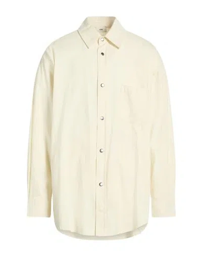Autry Man Shirt Cream Size L Cotton In Neutral
