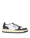 Autry Medalist Low Vintage X Mihara Yasuhiro White And Black Sneakers With Handcrafted Sole In Leather Man In Black
