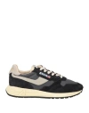 Autry Reelwind Running Sneakers In Suede And Nylon In Black