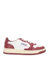 Autry Medalist Low Two-tone Sneakers In Burgundy