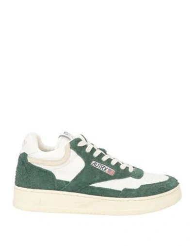 Autry Man Sneakers Dark Green Size 9 Goat Skin In Blue