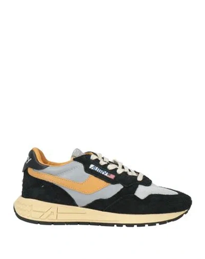 AUTRY AUTRY MAN SNEAKERS GREY SIZE 7 LEATHER, TEXTILE FIBERS