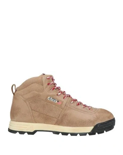 Autry Man Sneakers Light Brown Size 9 Leather In Multi