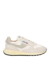 Autry Man Sneakers Light Grey Size 9 Leather, Textile Fibers