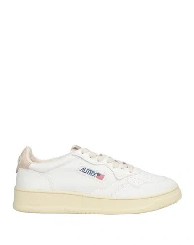 Autry Logo Patch Panelled Sneakers In White