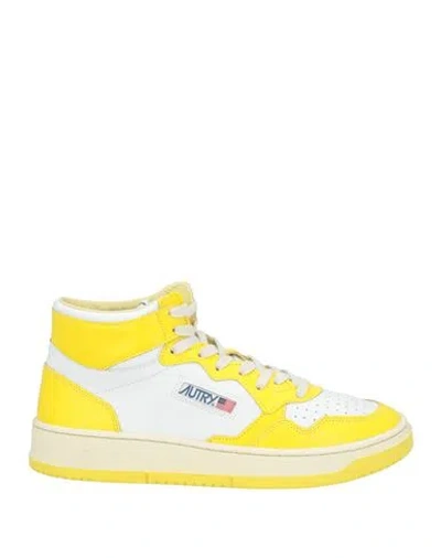 Autry Man Sneakers Yellow Size 9 Soft Leather