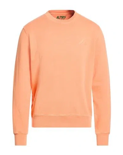Autry Man Sweatshirt Apricot Size Xl Cotton In Orange