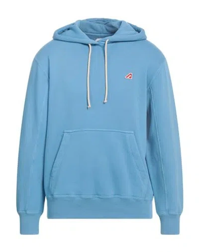 Autry Man Sweatshirt Light Blue Size L Cotton, Elastane