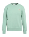 Autry Man Sweatshirt Light Green Size M Cotton, Elastane