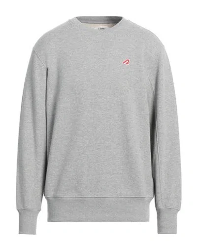 AUTRY AUTRY MAN SWEATSHIRT LIGHT GREY SIZE S COTTON, ELASTANE