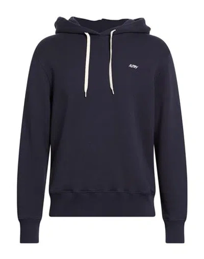 AUTRY AUTRY MAN SWEATSHIRT MIDNIGHT BLUE SIZE XL COTTON, ELASTANE