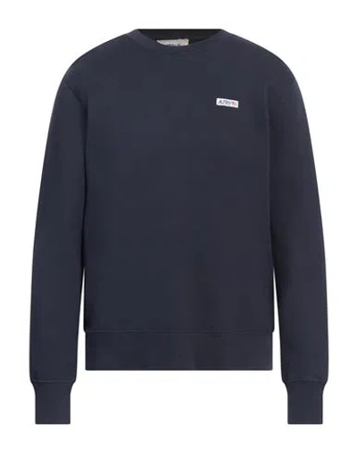 Autry Man Sweatshirt Navy Size S Cotton, Elastane In Blue