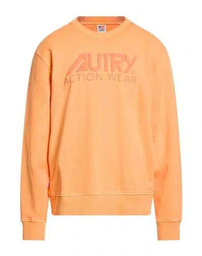 Autry Man Sweatshirt Orange Size Xl Cotton