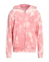 Autry Tie-dye Zip-up Hoodie In Pink