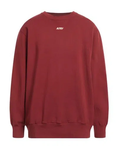 Autry Man Sweatshirt Rust Size Xl Cotton In Red