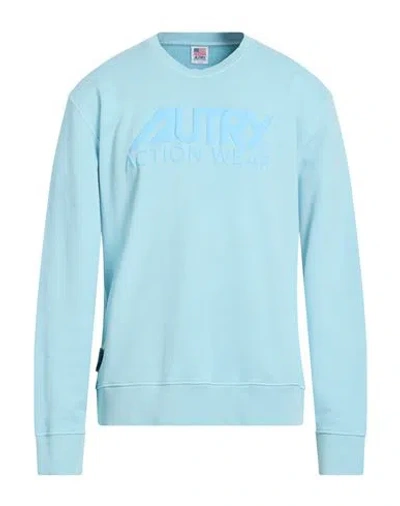 Autry Man Sweatshirt Sky Blue Size Xl Cotton