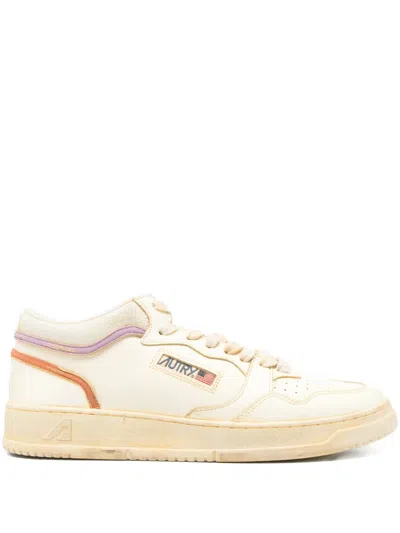 Autry Med-way Leather Sneakers In White