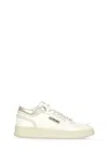 Autry Marshmallow And Platinum Color Leather Med-way Sneakers In White