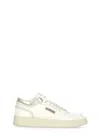 Autry Marshmallow And Platinum Color Leather Med-way Sneakers In White