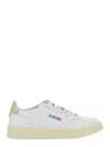 Autry 'medalist' White Low Top Sneakers With Logo Patch On Tongue And Side And Logo Lettering On The Heel  In Neutral