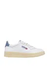 Autry Leather Perforated Low-top Sneakers With Padded Collar In White