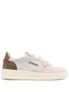 Autry Medalist Beige And Brown Sneakers With Suede
