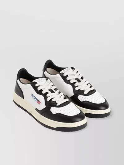 Autry Medalist Bicolor Leather Sneakers In Black