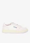 Autry Sneakers Medalist Low In Pelle Bicolore Bianco E Rosa In White