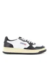 Autry Medalist Low Vintage X Mihara Yasuhiro White And Black Sneakers With Handcrafted Sole In Leather Man In Blanco