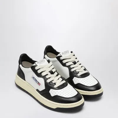 AUTRY AUTRY MEDALIST BLACK/WHITE LEATHER TRAINER