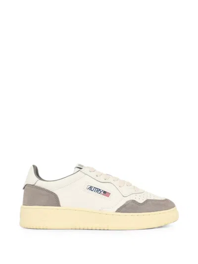 Autry Medalist Calf Suede-panelled Sneakers In White