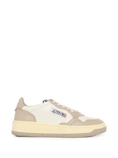 Autry Medalist Color-block Sneakers In White