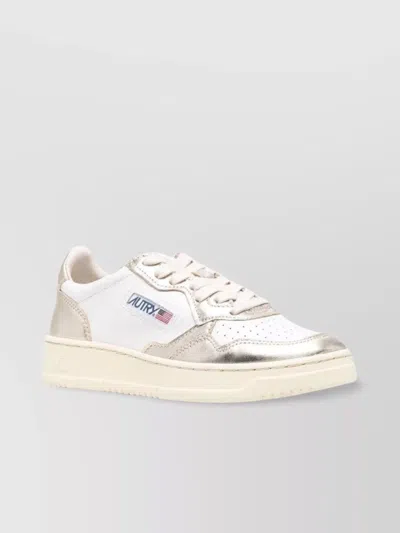 Autry Women's Medalist Low Platform Sneakers In Wht/platinum In Multi