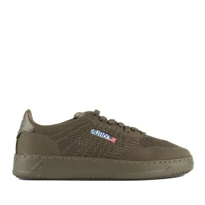 Autry Medalist Easeknit Low Covert Green Knit Sneakers