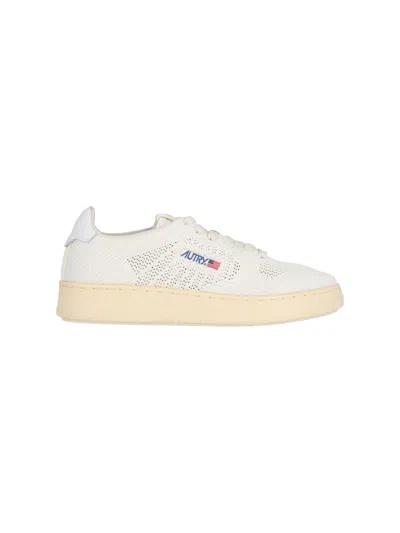 Autry Medalist Easeknit Low Fabric Sneakers In Neutro