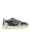 Autry Medalist Embellished Low-top Sneakers In Gray