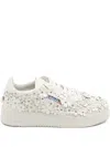 Autry Medalist Floral-embellished Sneakers In White