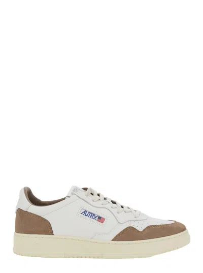 Autry Medalist Goat Suede In White