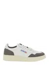 Autry Medalist Grey Low Top Sneakers With Logo Lettering On The Tongue And Perforated Toe In Leather Woman In White