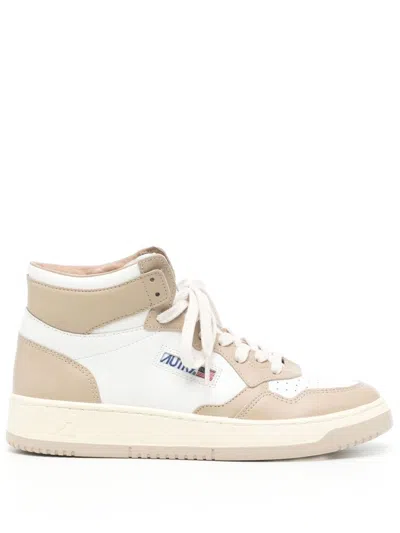 Autry Logo-patch High-top Sneakers In Pink
