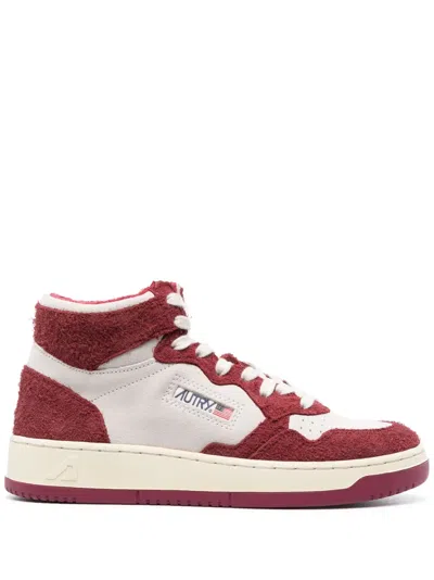 Autry Medalist Mid Sneakers In Hair-effect Suede In Multi