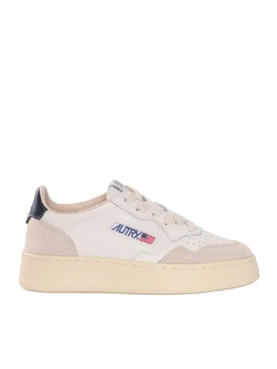 Autry Medalist Kids Low Kid Suede/four Wht/space Sneakers In White