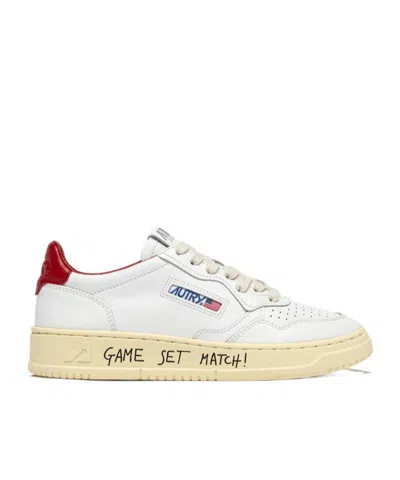 Autry Red Heel Detail Sneakers In Multi