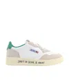 Autry Medalist Low Leather And Suede Sneakers In Nude