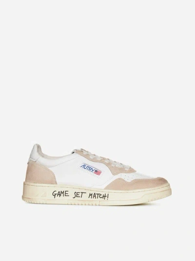 Autry Game Set Match Sneakers In White,beige