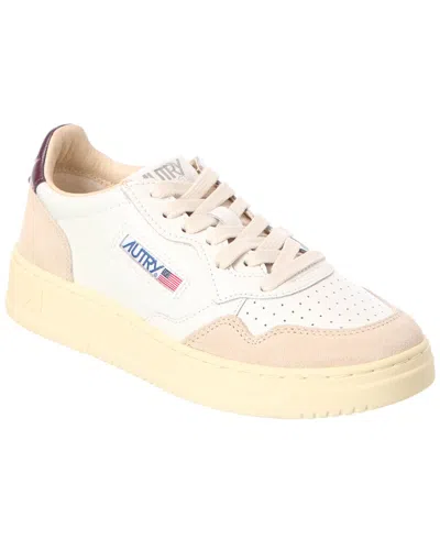 Autry Medalist Leather & Suede Sneaker In Pink